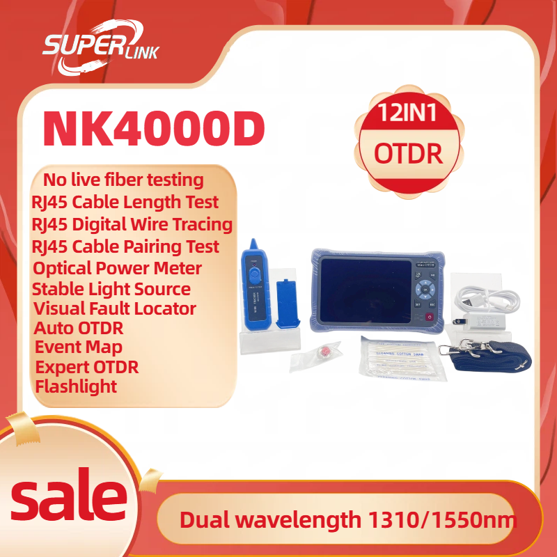 Optical Time Domain Reflectometer Otdr 1310 1550Nm - Novker 12-in-1 Mini OTDR NK4000D Riflettometro